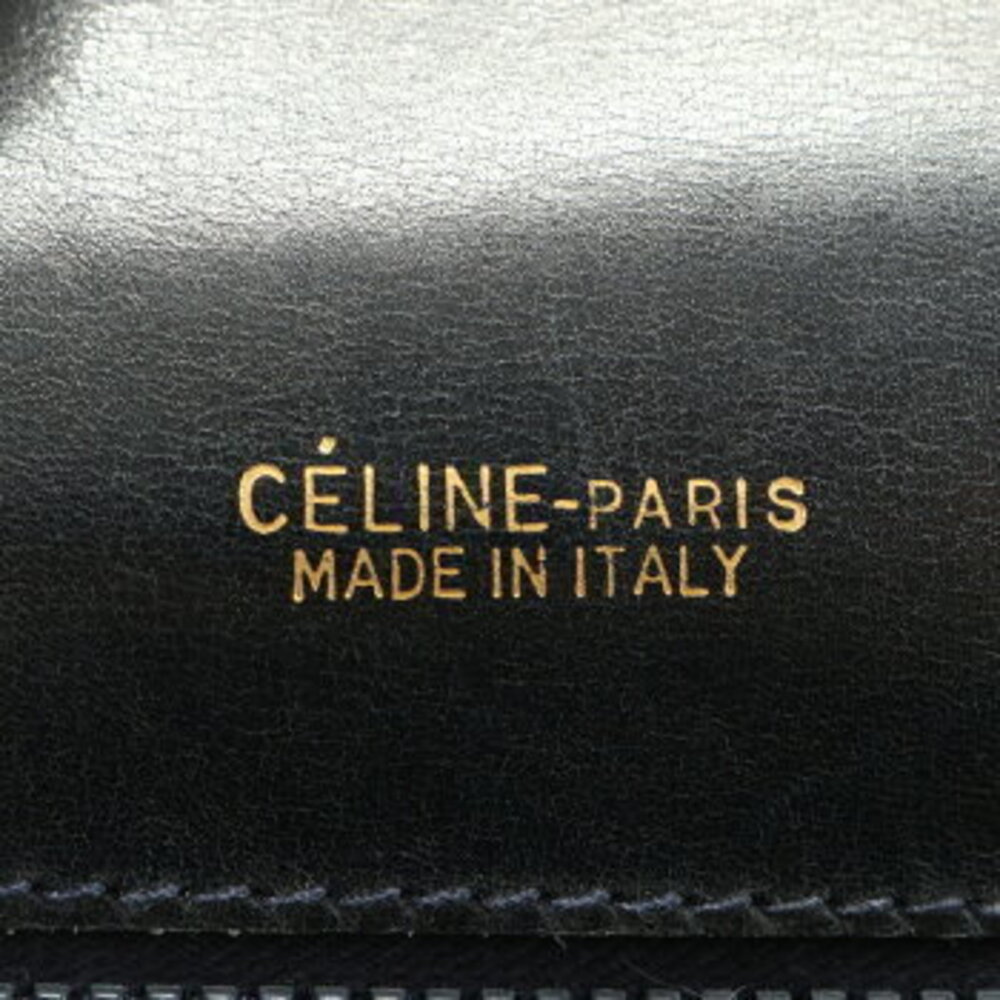 Celine Navy bag hardware shoulder Blue carriage MHM Sulky leather - Picture 14 of 14